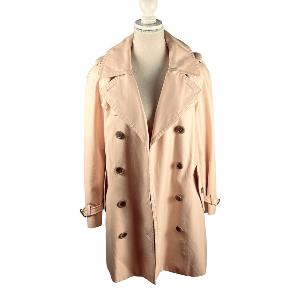 Coach Quartz Pink Double Breasted Belted Trench Coat Size 4 - Picture 7 of 16